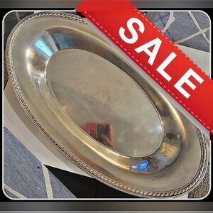#Vintage International Silver Co. 674 #Silver-Plated Serving #Platter 12"